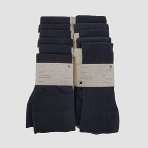 A New Day Womens Black Trouser Socks 11 Pair One Size Non Binding Reinforced Toe